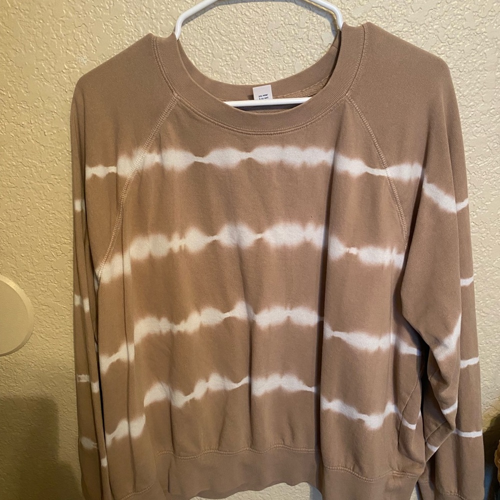 Old Navy Tye dye brown and white long sleeve pull over